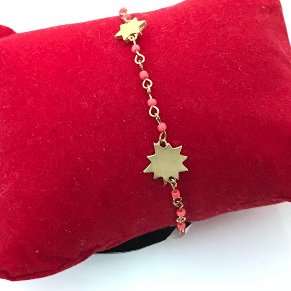 Rebecca Minkoff Bracelet gold Tone sole beaded Lin - Picture 7 of 9